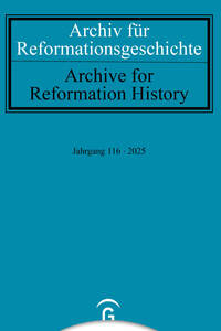 Archiv für Reformationsgeschichte – Aufsatzband