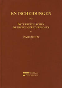 Entscheidungen des Obersten Gerichtshofes in Zivilsachen
