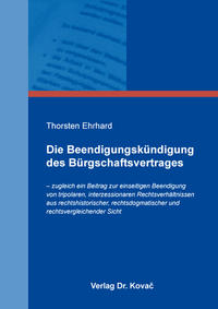 Vorderes Coverbild Die Beendigungskündigung des Bürgschaftsvertrages