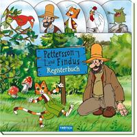 Vorderes Coverbild Trötsch Pettersson und Findus Registerbuch mit Klappen