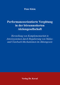 Performanceorientierte Vergütung in der börsennotierten Aktiengesellschaft