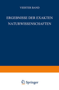 Vorderes Coverbild Ergebnisse der Exakten Naturwissenschaften