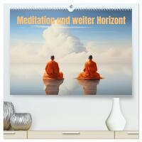 Meditation und weiter Horizont (hochwertiger Premium Wandkalender 2026 DIN A2 quer), Kunstdruck in Hochglanz