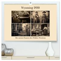 Wyoming 1890 (hochwertiger Premium Wandkalender 2026 DIN A2 quer), Kunstdruck in Hochglanz