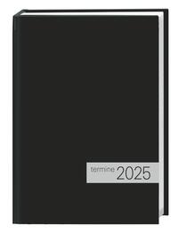 Vorderes Coverbild Kalenderbuch schwarz 2025