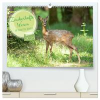 Zauberhafte Wesen - anmutiges Rehwild (hochwertiger Premium Wandkalender 2025 DIN A2 quer), Kunstdruck in Hochglanz