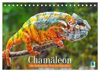 Chamäleon: Die farbenfrohe Welt der Reptilien (Tischkalender 2026 DIN A5 quer), CALVENDO Monatskalender