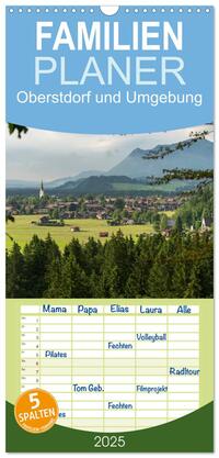 Familienplaner 2025 - Oberstdorf und Umgebung mit 5 Spalten (Wandkalender, 21 x 45 cm) CALVENDO