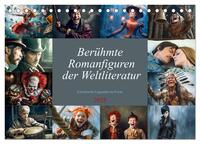 Berühmte Romanfiguren der Weltliteratur (Tischkalender 2025 DIN A5 quer), CALVENDO Monatskalender