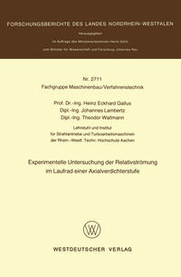 Experimentelle Untersuchung der Relativströmung im Laufrad einer Axialverdichterstufe