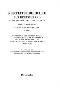Nuntiatur des Ciriaco Rocci. Außerordentliche Nuntiatur des Girolamo Grimaldi – Sendung des P. Alessandro d’Ales (1633–1634)