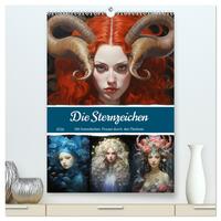Sternzeichen. Mit himmlischen Frauen durch den Tierkreis (hochwertiger Premium Wandkalender 2026 DIN A2 hoch), Kunstdruck in Hochglanz