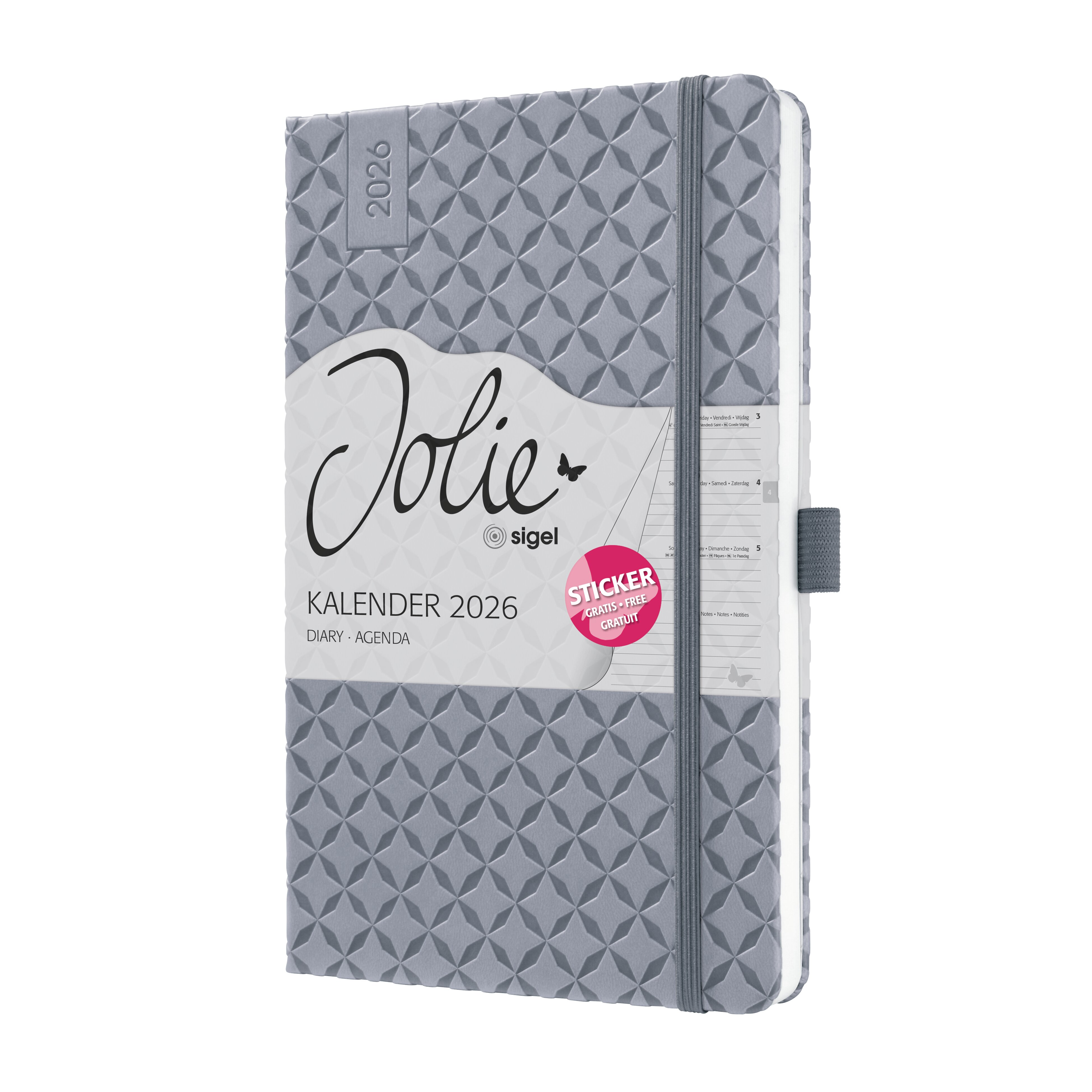 SIGEL J6121 Wochenkalender Jolie 2026, ca. A5, , hellgrau