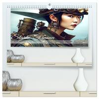 Starke Frauen - Steampunk Lebenswelten (hochwertiger Premium Wandkalender 2026 DIN A2 quer), Kunstdruck in Hochglanz