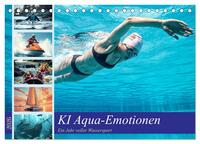 KI Aqua-Emotionen - Ein Jahr voller Wassersport (Tischkalender 2026 DIN A5 quer), CALVENDO Monatskalender