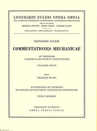 Mechanica sive motus scientia analytice exposita 1st part