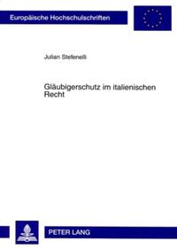 Vorderes Coverbild Gläubigerschutz im italienischen Recht