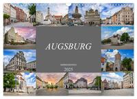 Augsburg Impressionen (Wandkalender 2025 DIN A3 quer), CALVENDO Monatskalender