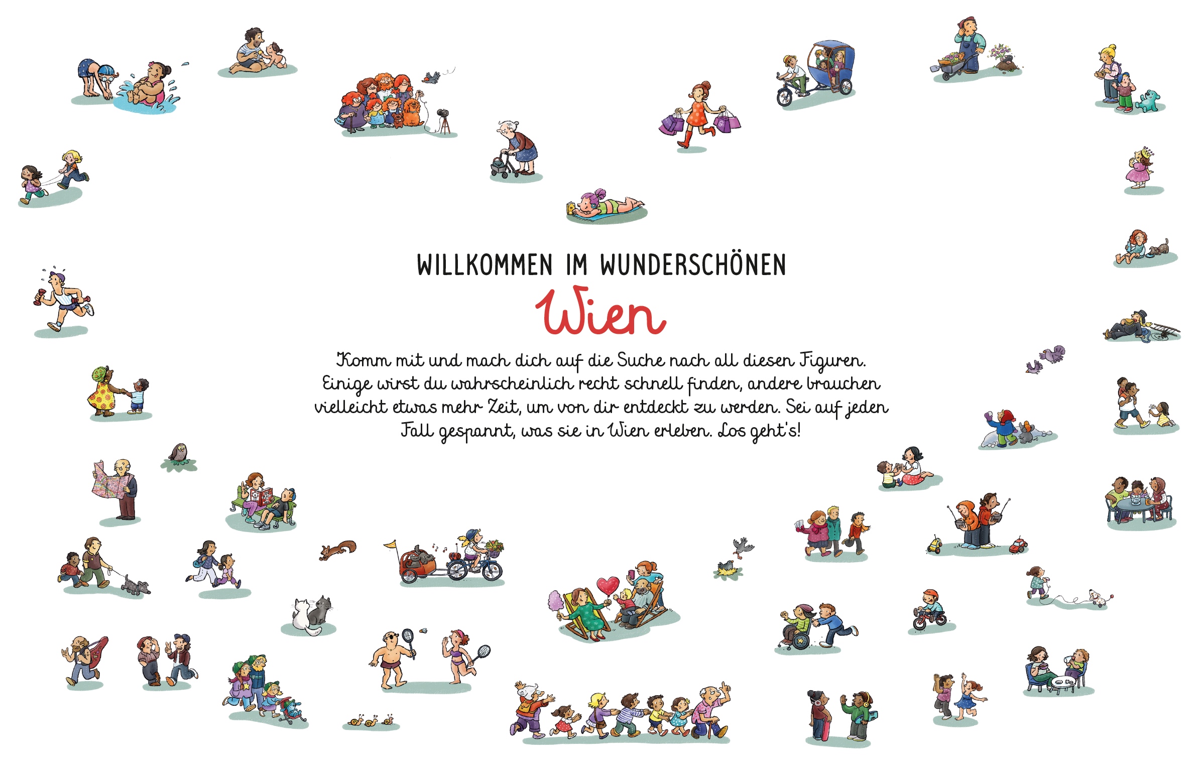 Beispielinhalt (Bild) Wien Wimmelbuch