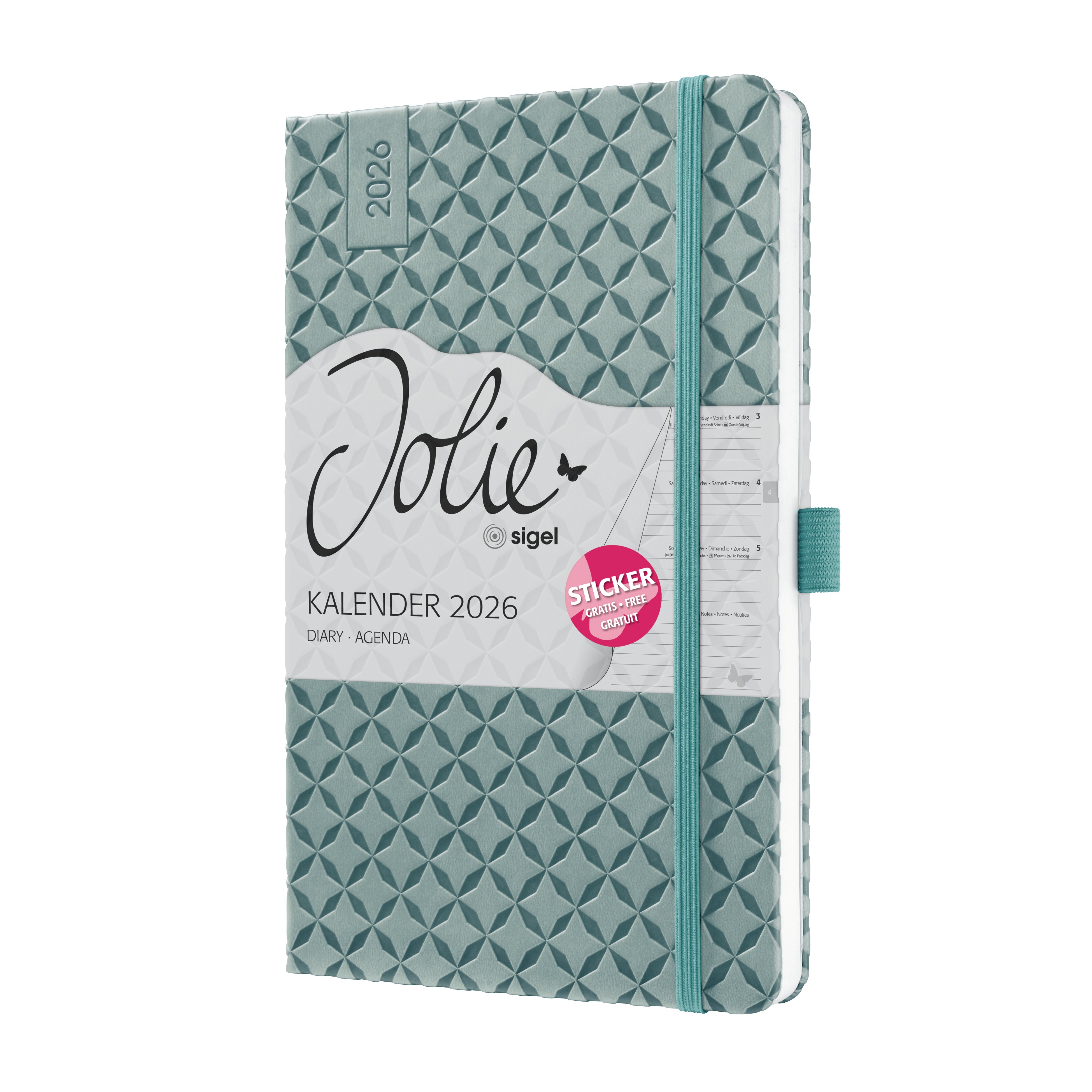 SIGEL J6133 Wochenkalender Jolie 2026, ca. A5, , mittelblau