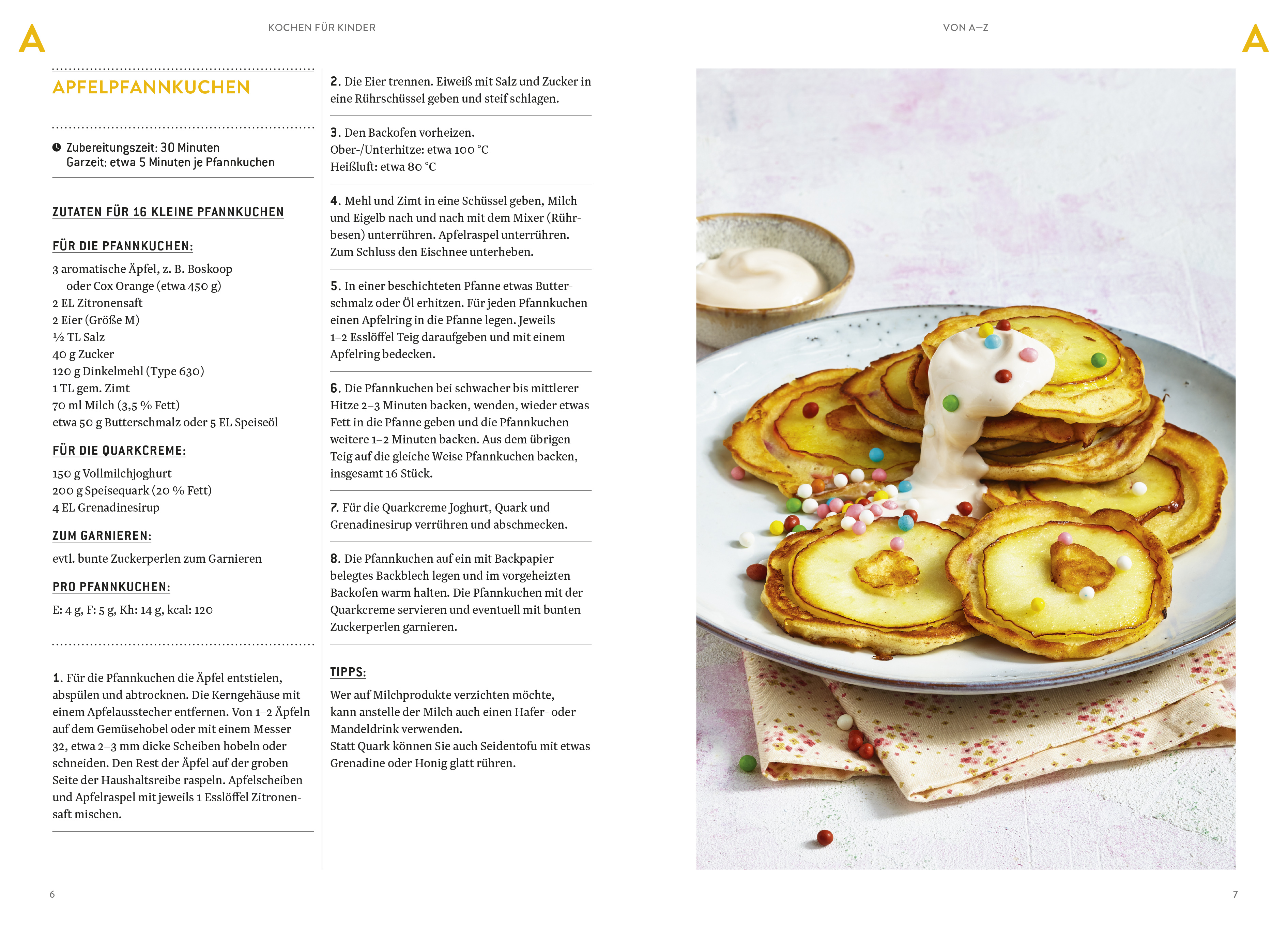 Beispielinhalt (Bild) Kochen für Kinder von A–Z