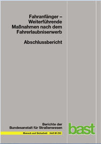 Vorderes Coverbild Fahranfänger - Weiterführende Maßnahmen nach dem Fahrerlaubniserwerb