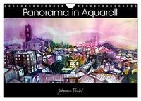 Panorama in Aquarell (Wandkalender 2025 DIN A4 quer), CALVENDO Monatskalender