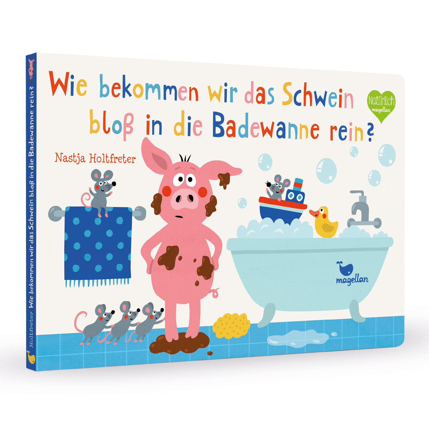 Wie bekommen wir das Schwein bloß in die Badewanne rein?