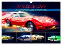 US Muscle Cars Legendäre Amerikanische Traumwagen (Wandkalender 2026 DIN A3 quer), CALVENDO Monatskalender