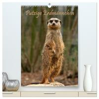 Erdmännchen / Terminplaner (hochwertiger Premium Wandkalender 2026 DIN A2 hoch), Kunstdruck in Hochglanz