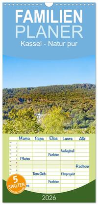 Vorderes Coverbild Familienplaner 2026 - Kassel - Natur pur mit 5 Spalten (Wandkalender, 21 x 45 cm) CALVENDO