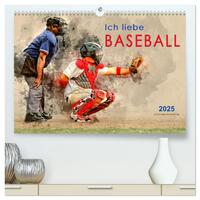 Ich liebe Baseball (hochwertiger Premium Wandkalender 2025 DIN A2 quer), Kunstdruck in Hochglanz