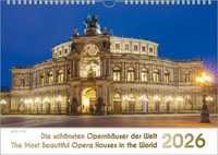 Opernhäuser, ein Musik-Kalender 2026, DIN A3