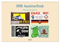 Vorderes Coverbild DDR Amateurfunk Historische Karten (Wandkalender 2025 DIN A3 quer), CALVENDO Monatskalender