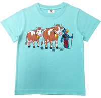 Globi T-Shirt Kühe türkis 110/116