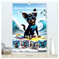 Chihuahua Outdoor Abenteuer (hochwertiger Premium Wandkalender 2026 DIN A2 hoch), Kunstdruck in Hochglanz