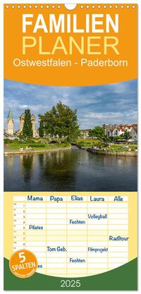 Familienplaner 2025 - Ostwestfalen - Paderborn mit 5 Spalten (Wandkalender, 21 x 45 cm) CALVENDO