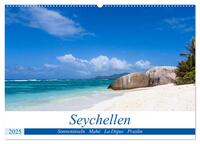 Seychellen. Sonneninseln - Mahé, La Digue, Praslin (Wandkalender 2025 DIN A2 quer), CALVENDO Monatskalender