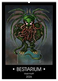 Bestiarium Vladi Krafft (Wandkalender 2026 DIN A2 hoch), CALVENDO Monatskalender
