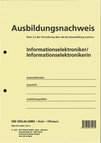 Vorderes Coverbild Ausbildungsnachweis