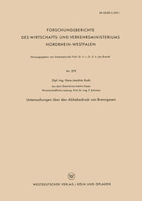 Vorderes Coverbild Untersuchungen über den Abhebedruck von Brenngasen