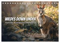 Wildes Down Under: Tiere des Australischen Kontinents (Tischkalender 2025 DIN A5 quer), CALVENDO Monatskalender