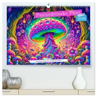 Vorderes Coverbild Psychedelische Pilze - Die bunte Welt der magischen Pilze (hochwertiger Premium Wandkalender 2026 DIN A2 quer), Kunstdruck in Hochglanz