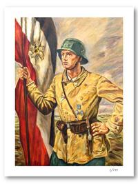 Kunstdruck Fahnenträger Oberland