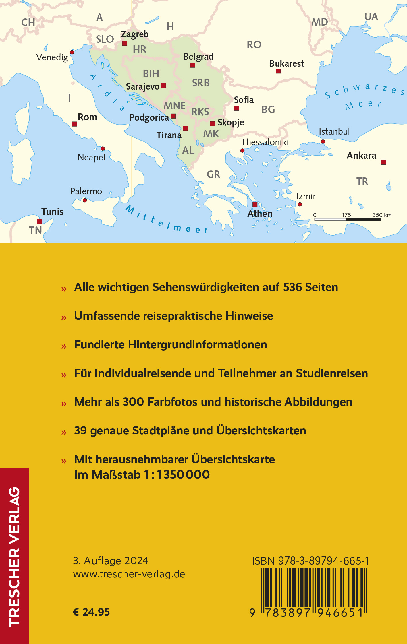 Rückseitencover TRESCHER Reiseführer Balkan