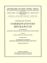 Commentationes mechanicae ad theoriam motus punctorum pertinentes 2nd part