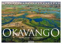 Okavango - Das Delta von oben (Tischkalender 2025 DIN A5 quer), CALVENDO Monatskalender