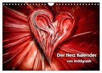 Der Herz Kalender (Wandkalender 2025 DIN A4 quer), CALVENDO Monatskalender