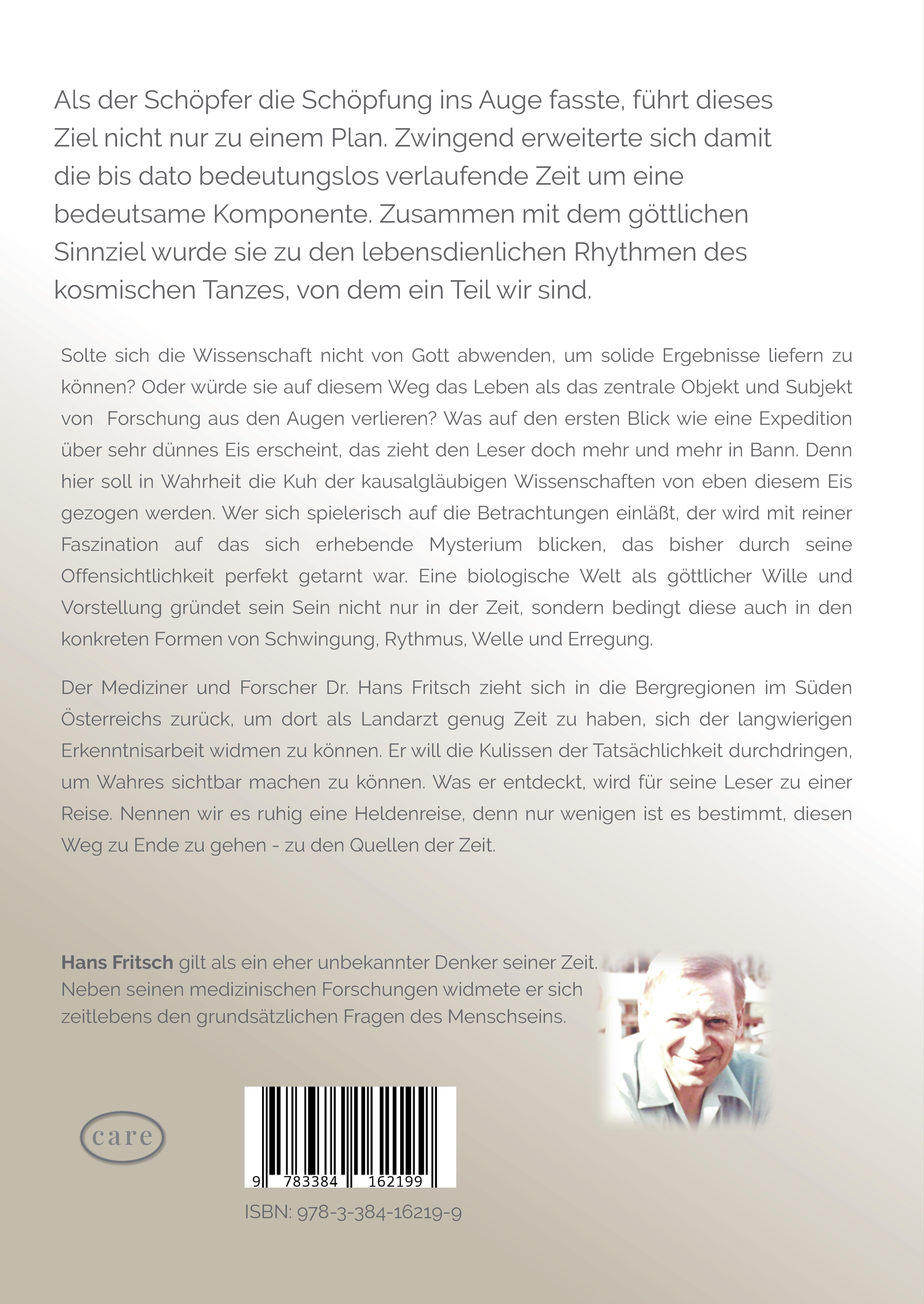 Rückseitencover Die Zeit als Fundament der Biologie