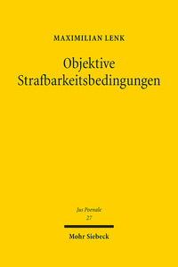 Vorderes Coverbild Objektive Strafbarkeitsbedingungen